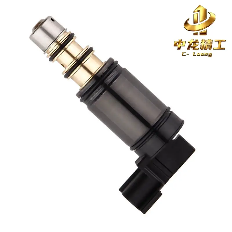 CL-2007 Auto AC compressor control valve for Ford Mondeo, side view with angled connector