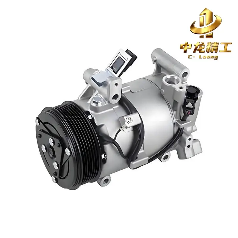 CL-61006 38810-5BA-A03 AC compressor for Honda Civic 2.0L 2016-2018, front view with 7PK clutch pulley and electrical connector