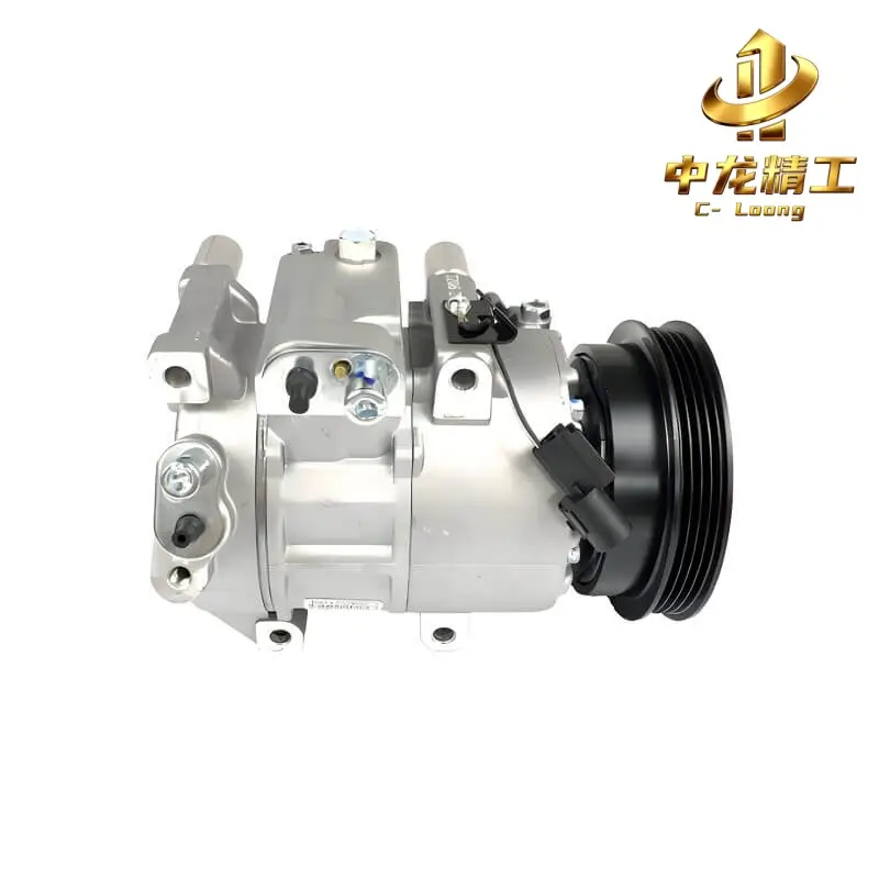 CL-603903 AC compressor for Kia Spectra 2.0L, showing electrical connector and service ports
