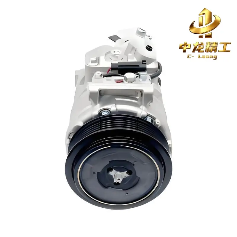 A0022307311 12V AC compressor for Mercedes-Benz E350, front view of clutch plate and pulley