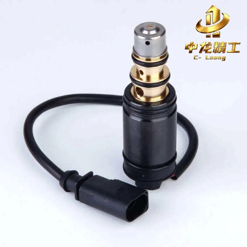 CL-2005 A/C compressor control valve for Audi with brass valve body, O-rings and wired connector lead