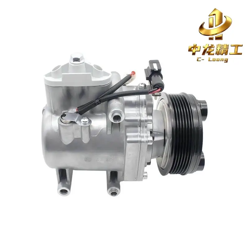 Rear view of the CL-601284 Ford Mondeo AC compressor showing the back housing and mounting ears