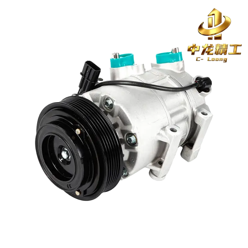 CL-61005 977012S500 AC compressor for Hyundai Tucson and Kia Sportage, front view of clutch and 6PK pulley