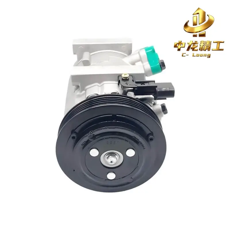 Front view of the 12V VS14E compressor clutch plate and pulley for the Hyundai i30 and Kia Ceed 1.4