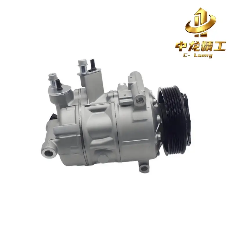 CL-61004 Sanden PXE16 AC compressor for VW Golf V and Touran, side view with mounting ears